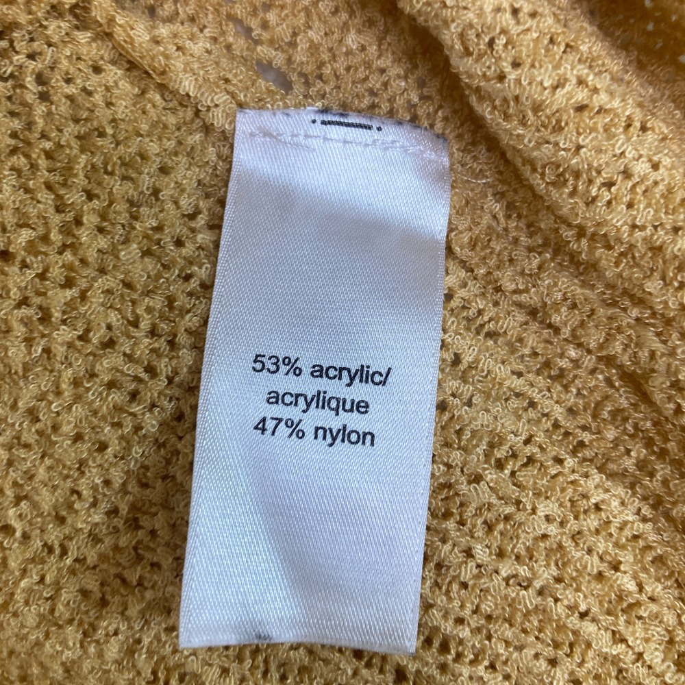 Maurices Yellow Knit Button Front V Neck Cardigan Sweater Women's Medium - Picture 3 of 11